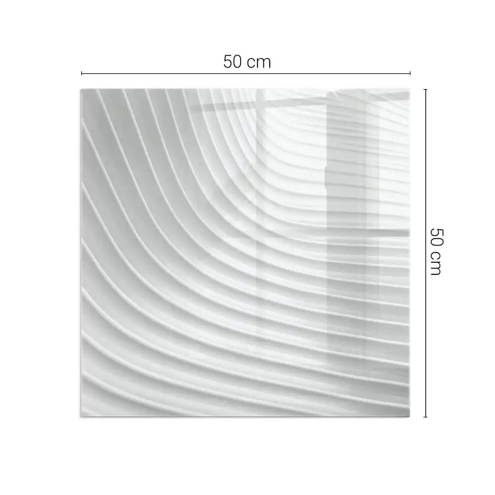 Plaque de sol carrée pour cheminée motif vagues de lignes délicates