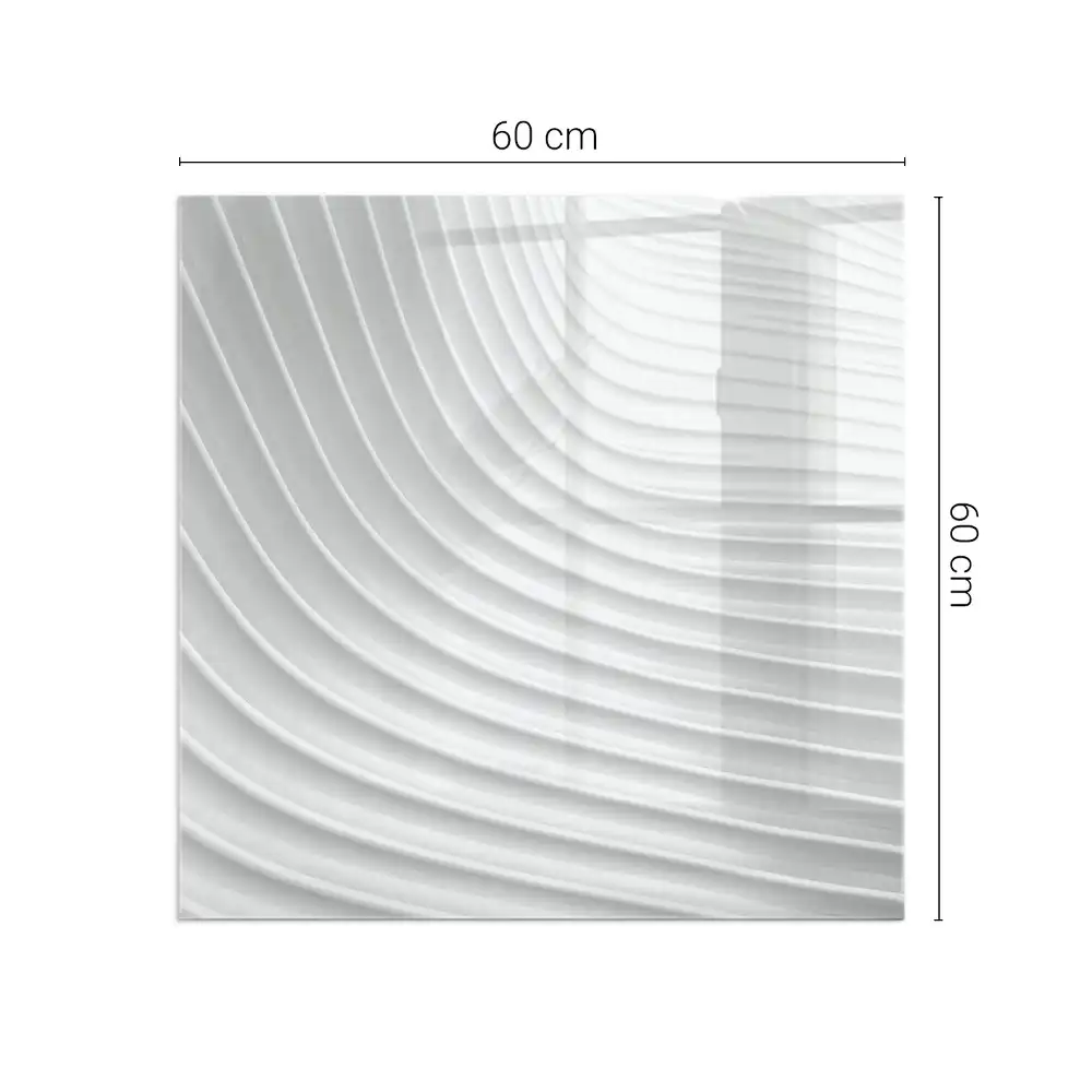 Plaque de sol carrée pour cheminée motif vagues de lignes délicates
