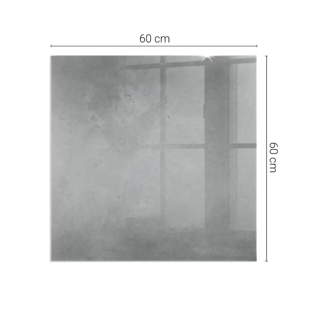 Plaque de sol pour cheminée carrée effet béton