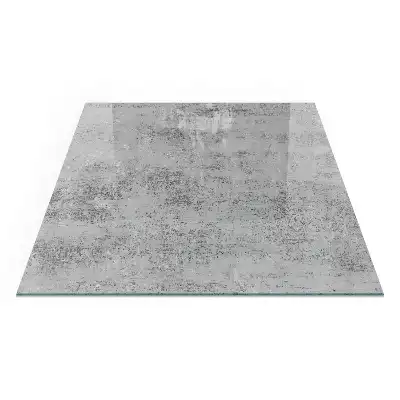 Plaque en verre carrée pour cheminée avec motif abstrait