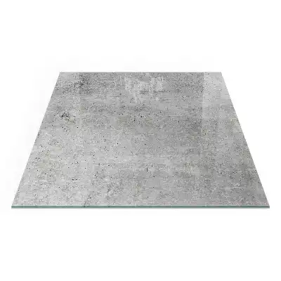 Plaque de protection carrée pour cheminée aspect béton brut
