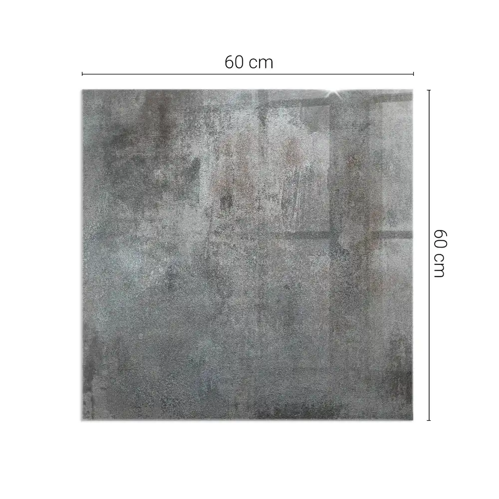 Plaque de sol carrée pour cheminée à texture brute