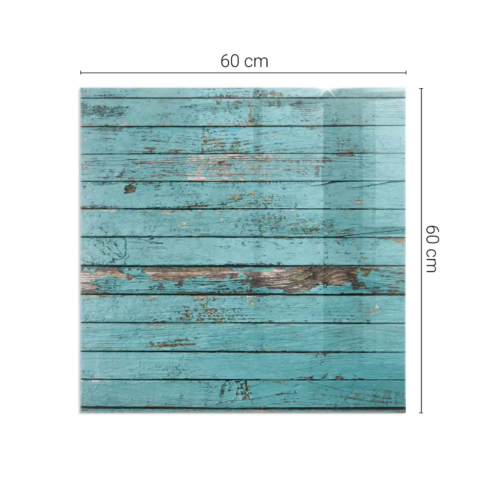 Plaque en verre carrée pour cheminée au style rustique
