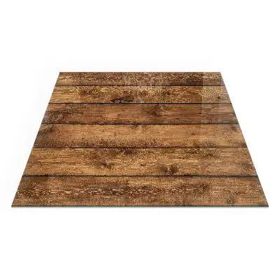 Plaque de sol carrée pour cheminée aspect bois