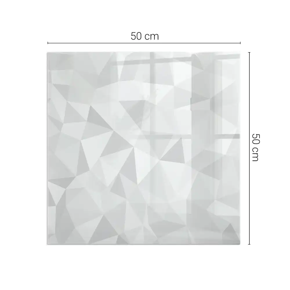 Plaque de protection pour cheminée carrée motif géométrique abstrait