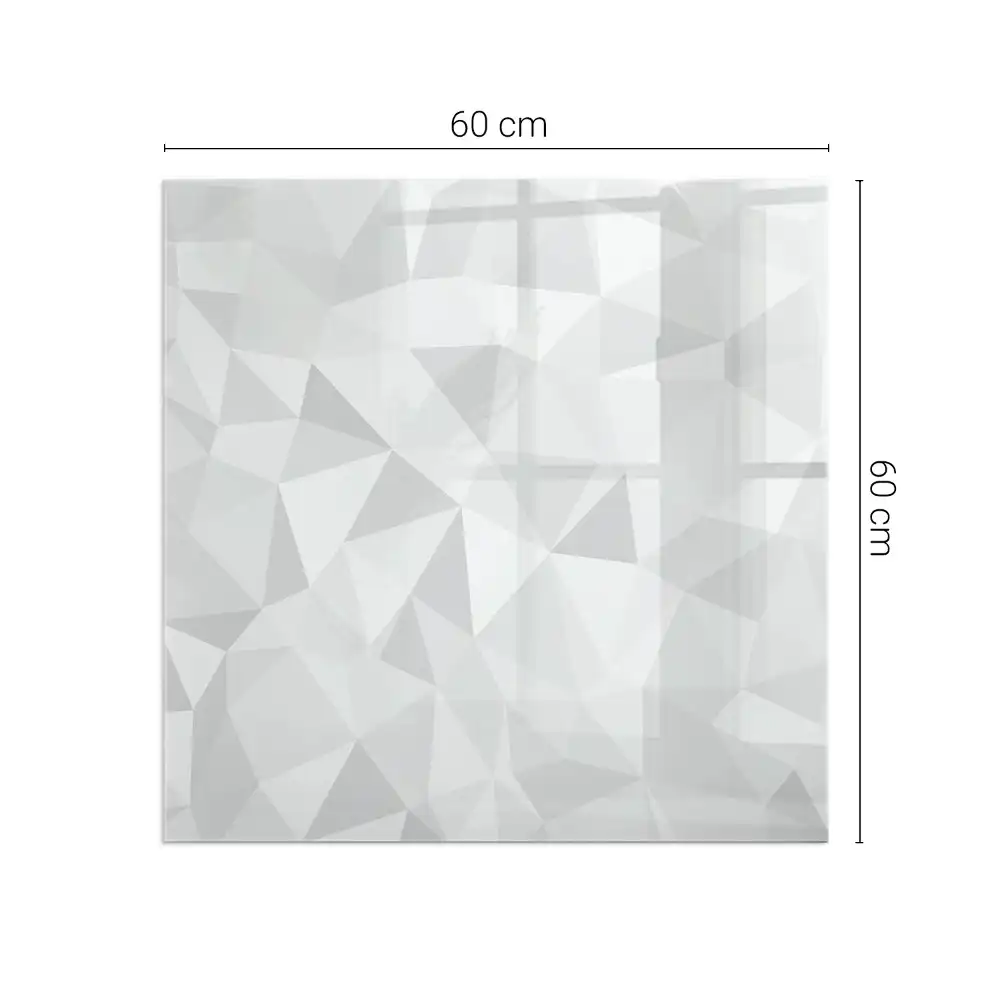 Plaque de protection pour cheminée carrée motif géométrique abstrait