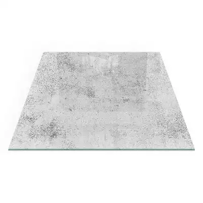 Plaque de sol carrée en verre pour cheminée texture béton brut