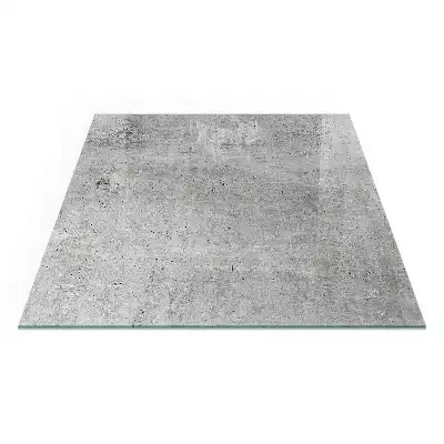 Plaque de sol carrée pour cheminée aspect béton brut