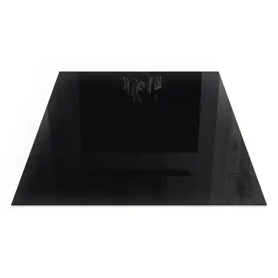 Plaque de protection carrée en verre pour cheminée couleur noire