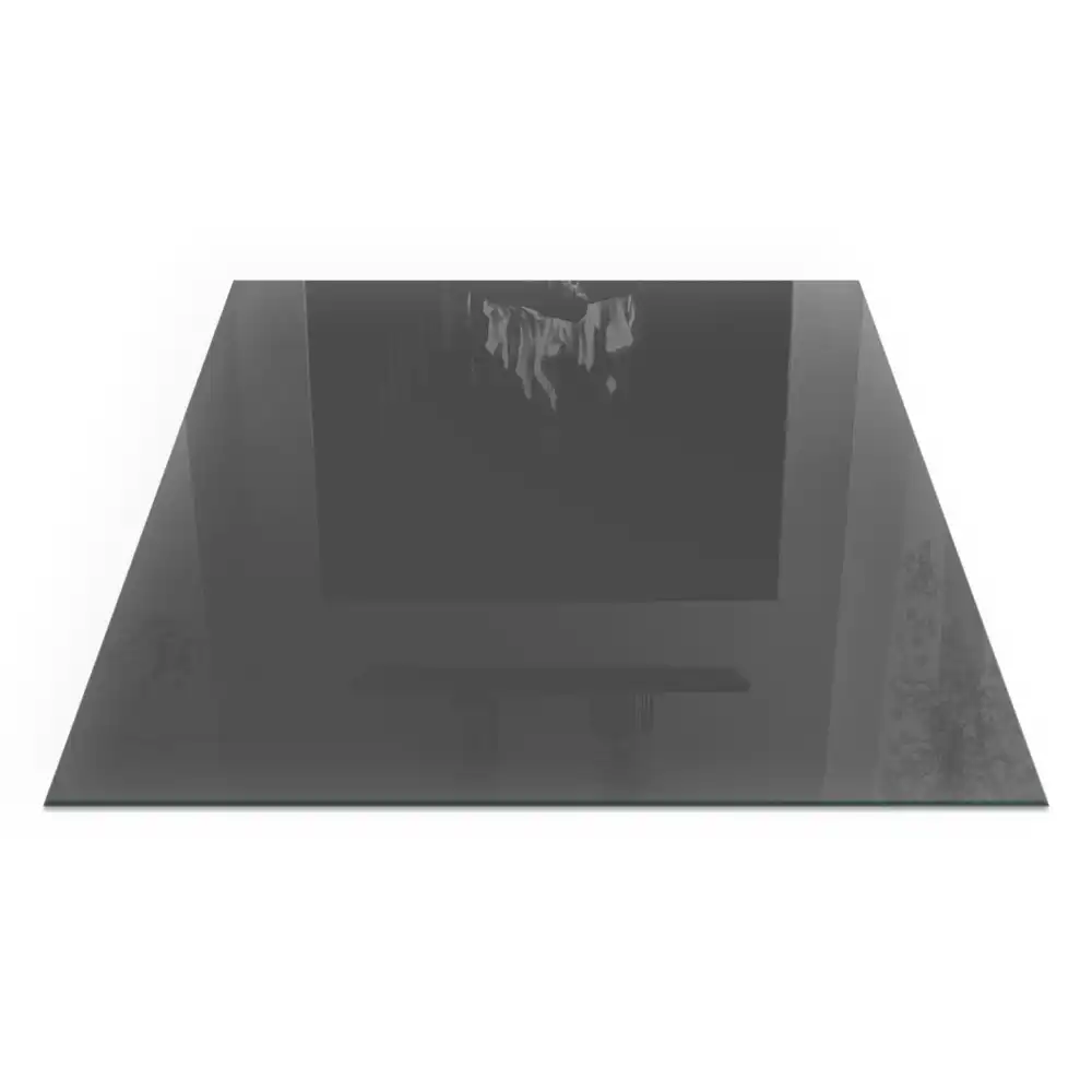 Plaque de sol carrée pour cheminée gris-brun