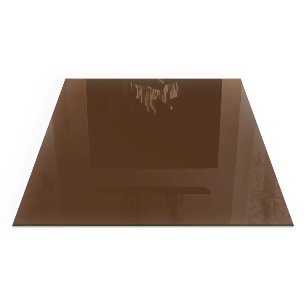 Plaque de protection carrée pour cheminée brun