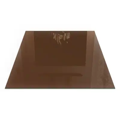 Plaque de protection carrée pour cheminée brun