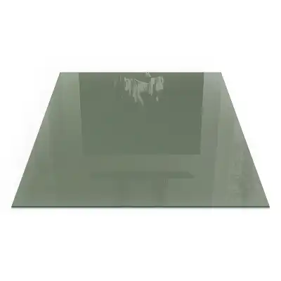Plaque de sol carrée pour cheminée couleur olive