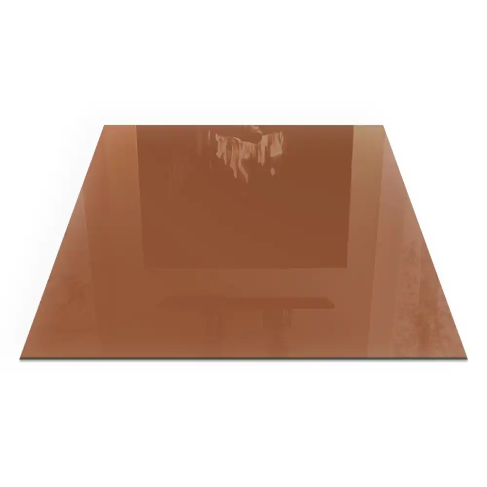 Plaque de sol carrée pour cheminée couleur brune