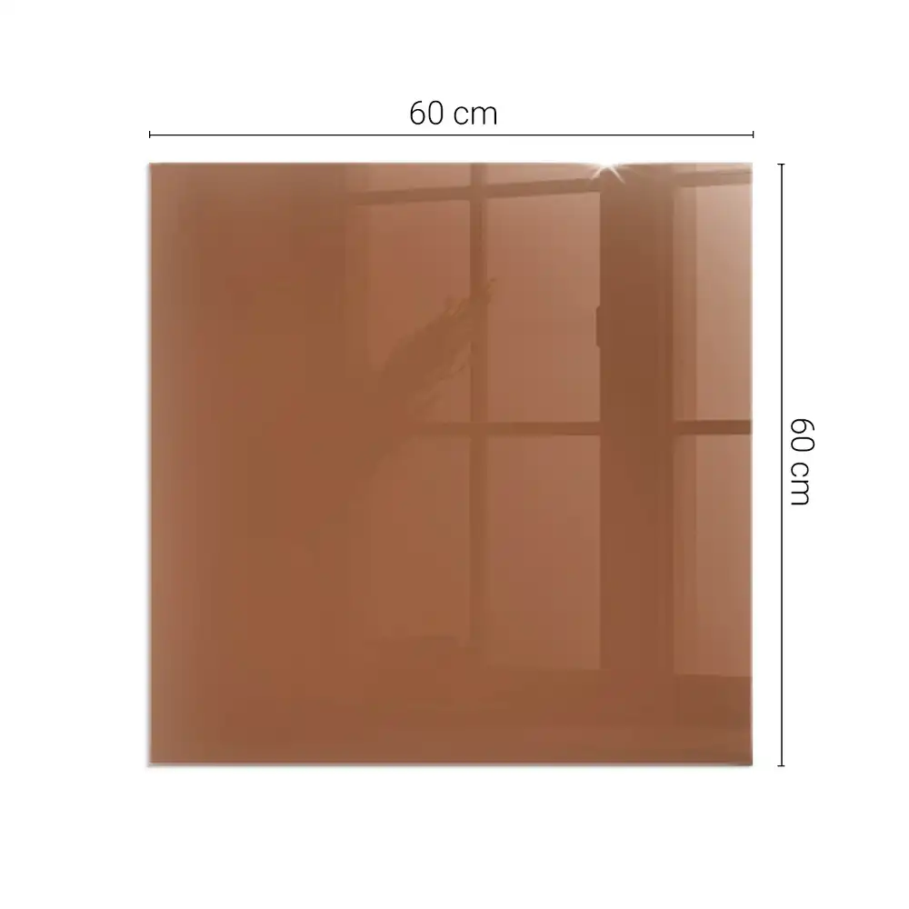Plaque de sol carrée pour cheminée couleur brune