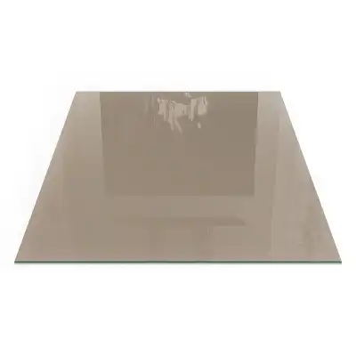 Plaque de protection carrée pour cheminée couleur brune