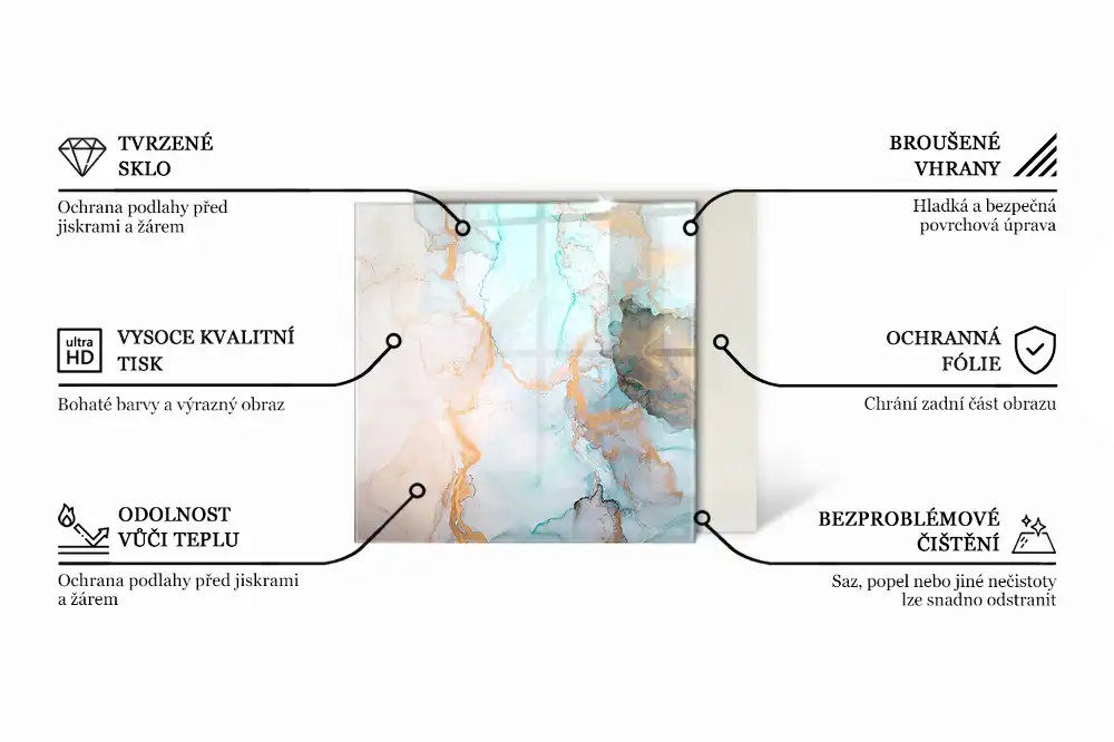 Plaque de sol carrée pour cheminée vert clair