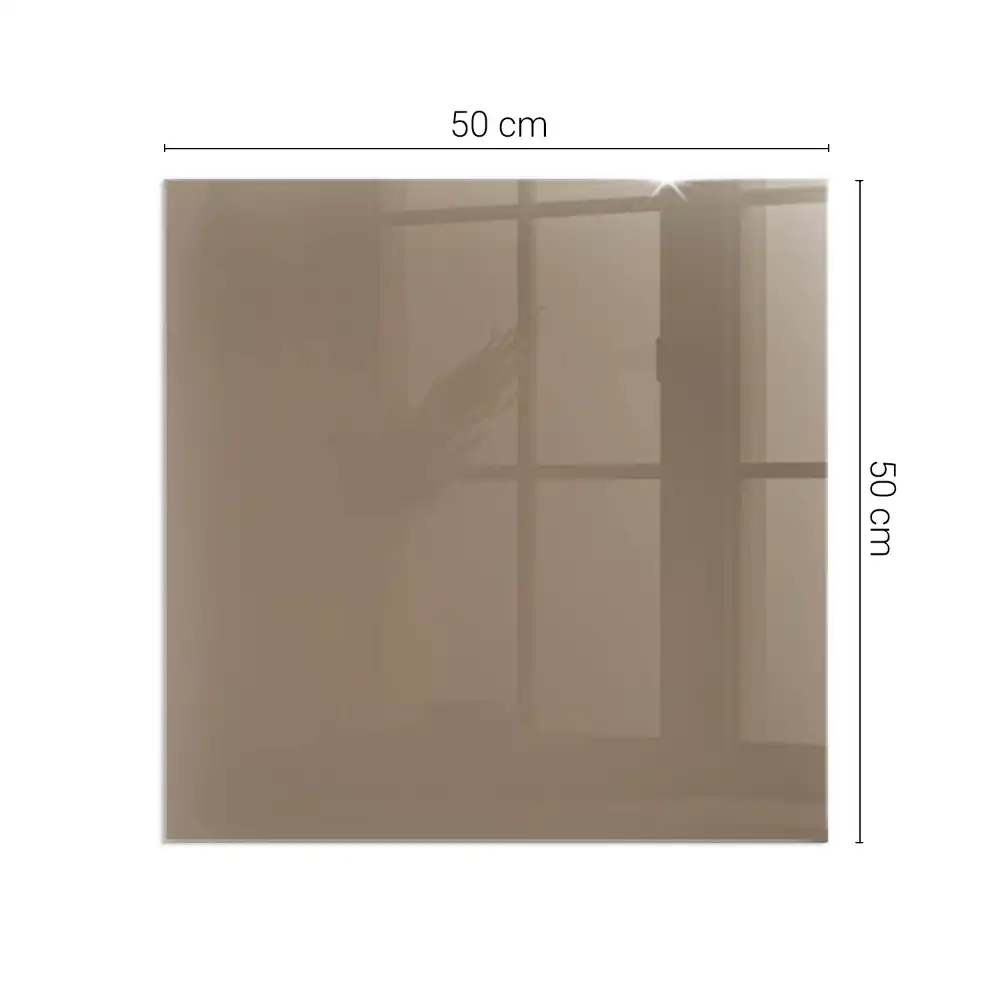 Plaque de cheminée carrée en verre brun