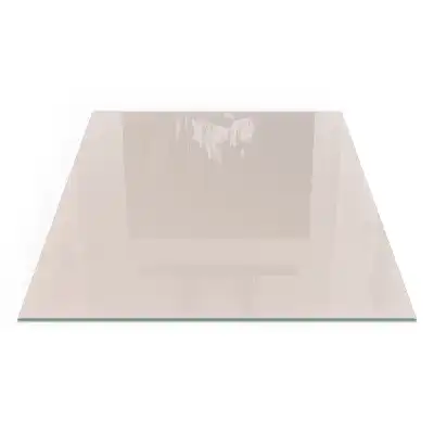 Plaque de cheminée carrée en verre rose pâle