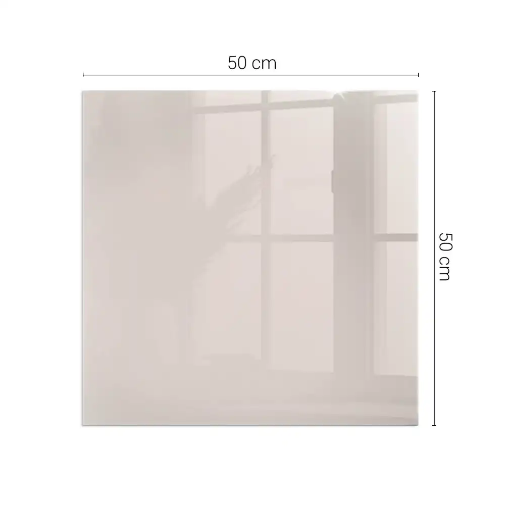 Plaque de cheminée carrée en verre rose pâle