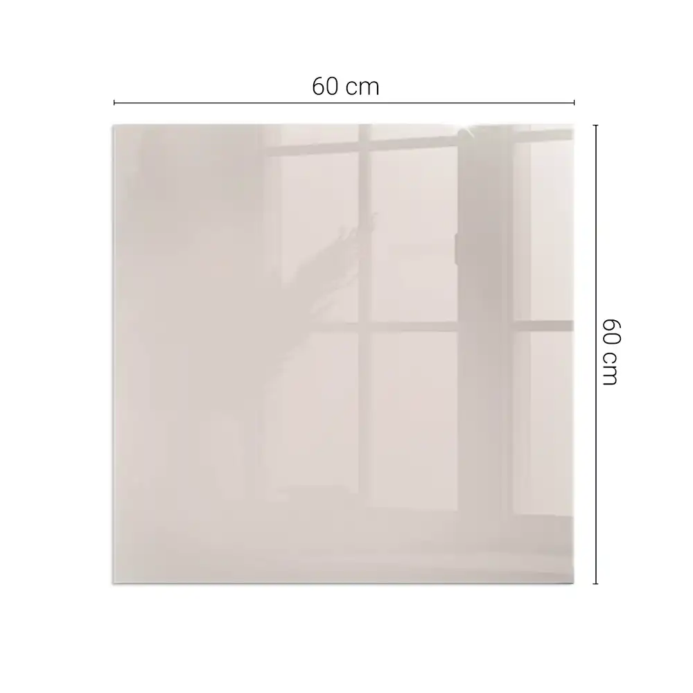 Plaque de cheminée carrée en verre rose pâle