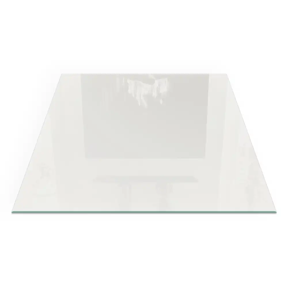 Plaque de cheminée carrée en verre couleur ivoire