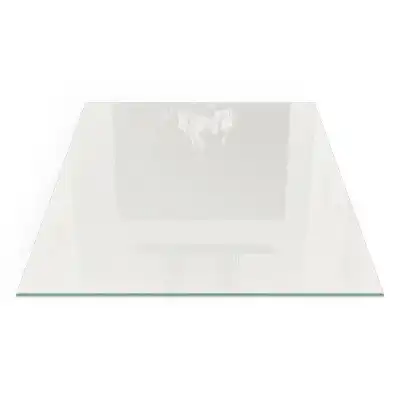 Plaque de cheminée carrée en verre couleur ivoire