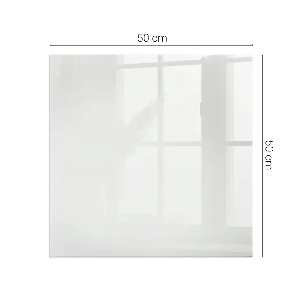 Plaque de cheminée carrée en verre couleur ivoire