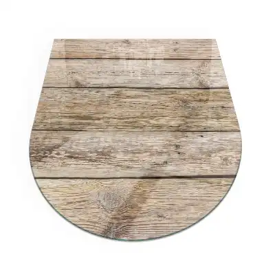 Plaque de sol semi-ovale en verre pour poêle à bois
