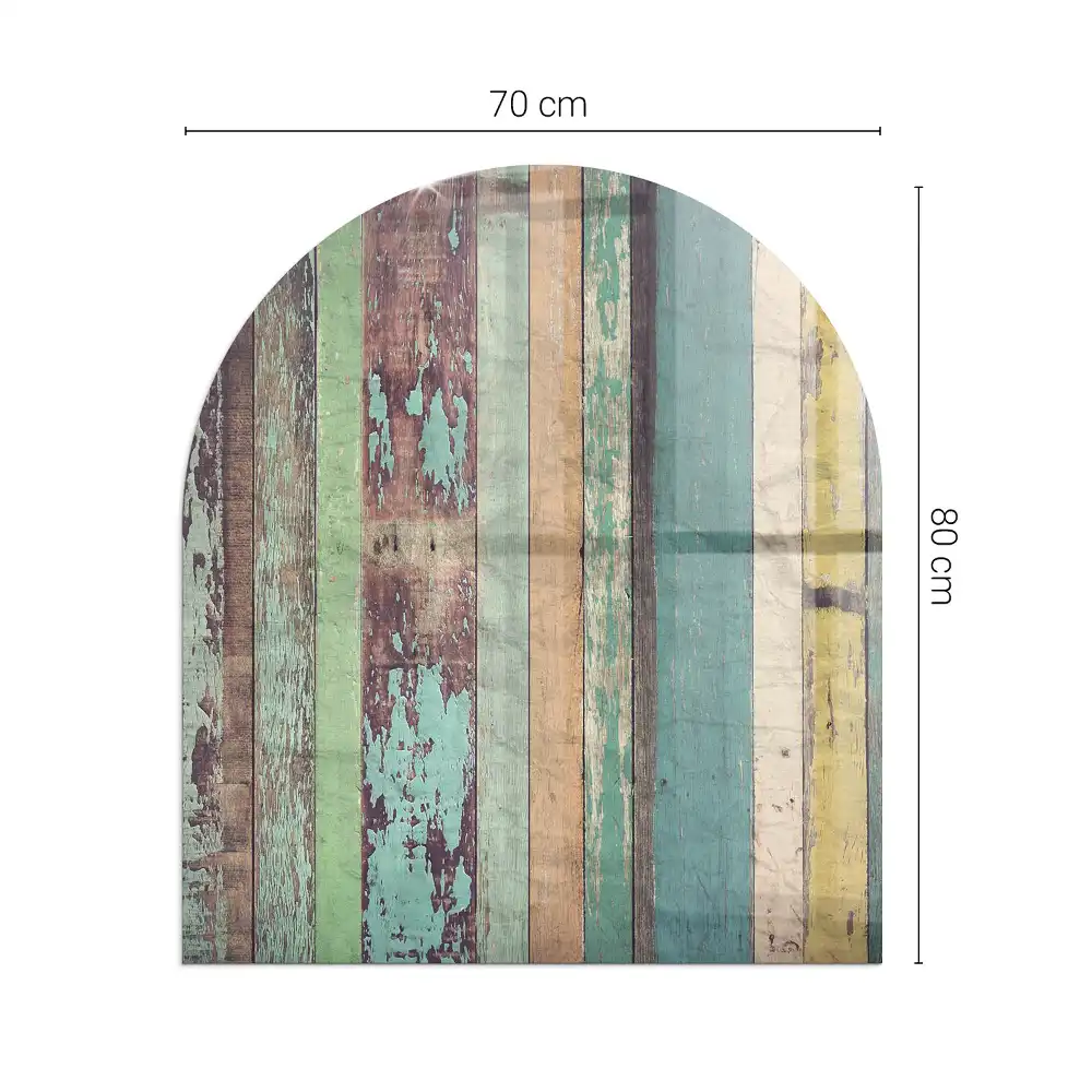 Plaque de protection en verre trempé semi-ovale pour poêle cheminée