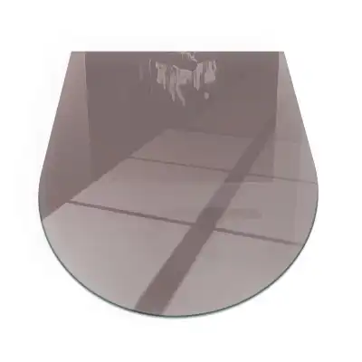 Plaque de sol semi-ovale pour cheminée coloris beige