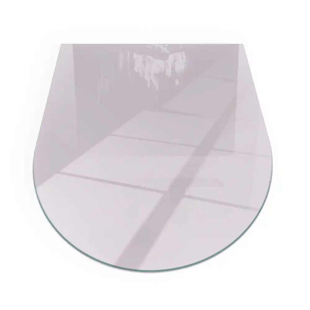 Plaque de sol semi-ovale pour cheminée en violet clair