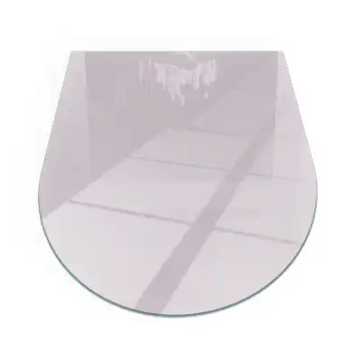 Plaque de sol semi-ovale pour cheminée en violet clair