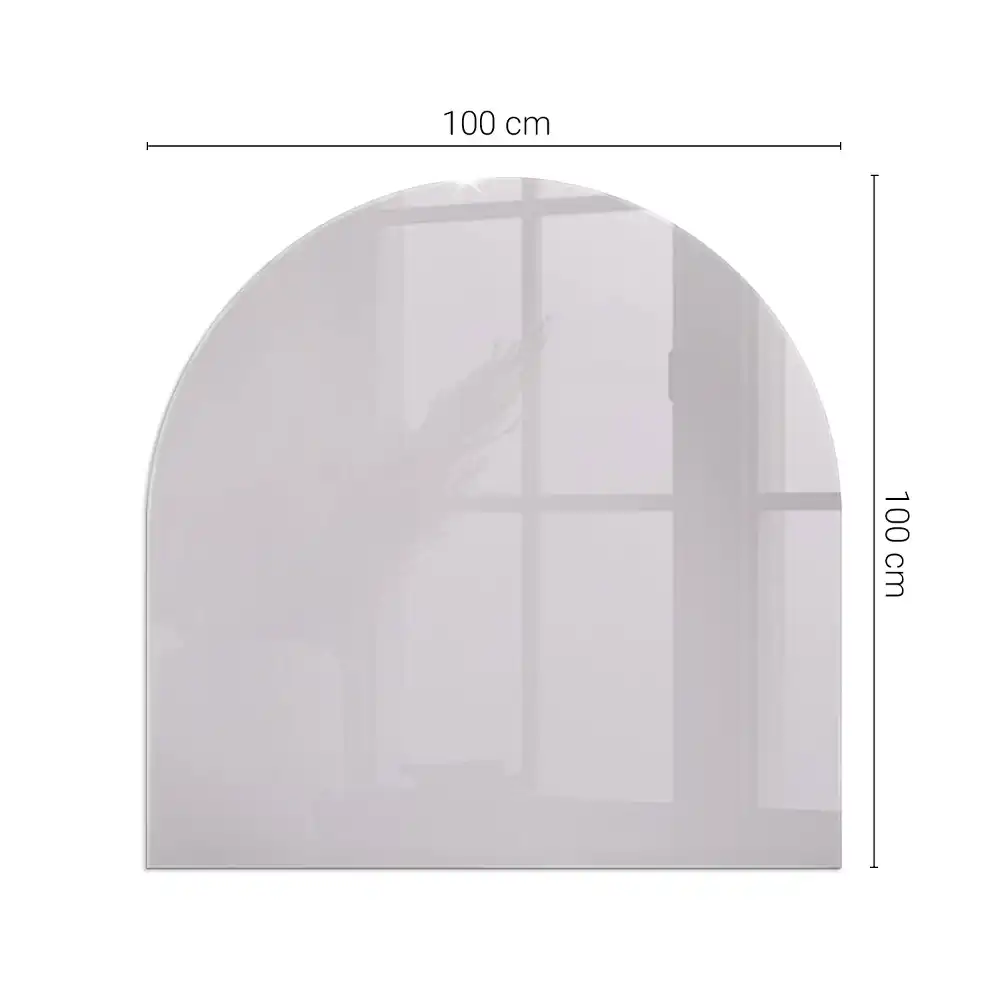 Plaque de sol semi-ovale pour cheminée en violet clair