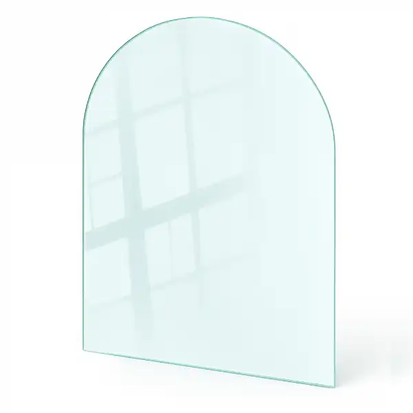 Plaque de sol en verre transparent sous poêle