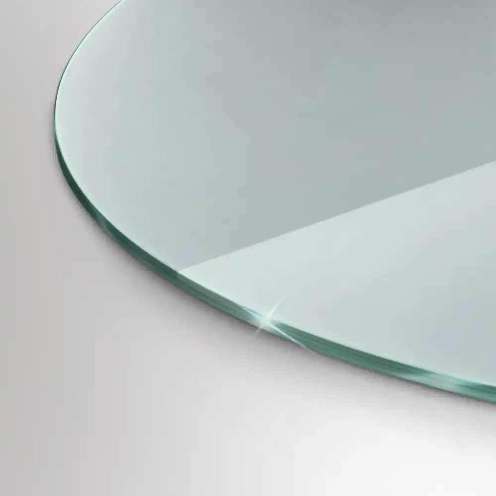 Plaque de sol en verre transparent sous poêle