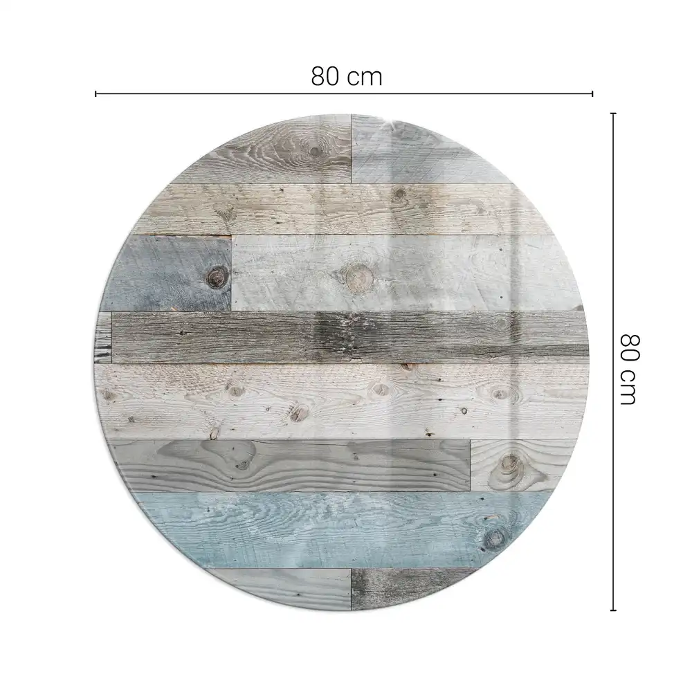 Plaque de sol ronde en verre pour cheminée disponible en plusieurs teintes