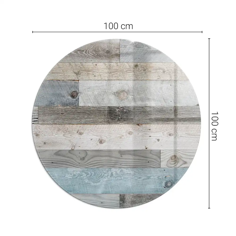 Plaque de sol ronde en verre pour cheminée disponible en plusieurs teintes