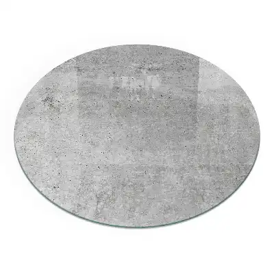 Plaque de sol ronde pour cheminée aspect béton brut