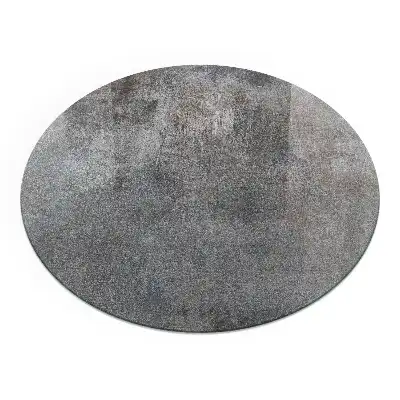 Plaque de sol ronde en verre pour cheminée avec texture de surface brute
