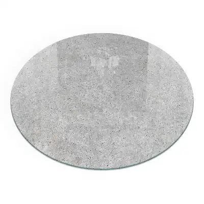 Plaque de protection ronde en verre trempé pour cheminée aspect béton brut