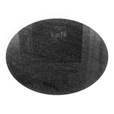 Plaque de sol ronde en verre pour cheminée avec texture effet pierre