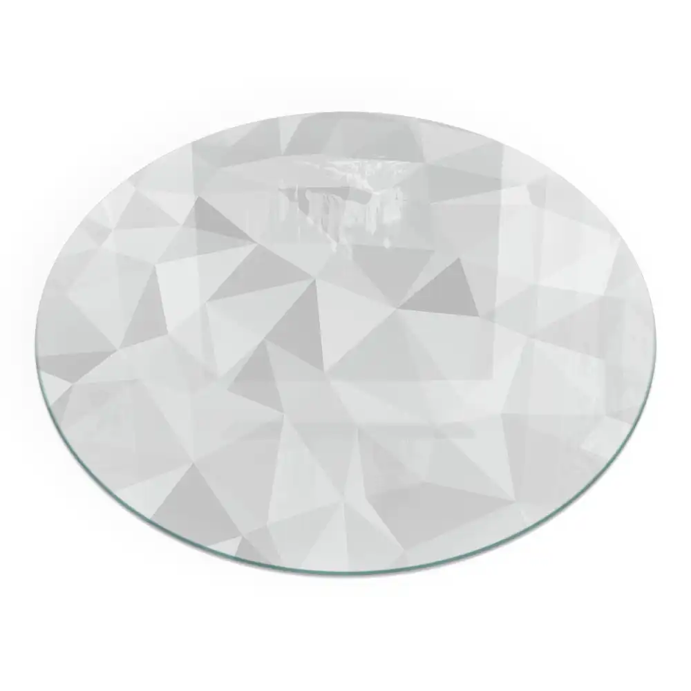 Plaque de sol ronde pour cheminée à motif géométrique abstrait
