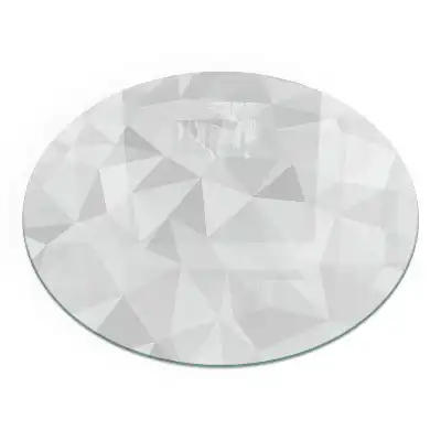 Plaque de sol ronde pour cheminée à motif géométrique abstrait