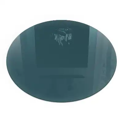 Plaque de sol ronde en verre pour cheminée couleur mer