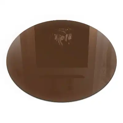 Plaque de sol ronde pour cheminée couleur brune