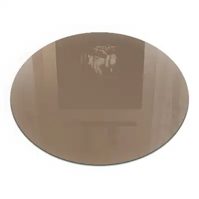 Plaque de sol ronde pour cheminée couleur brune