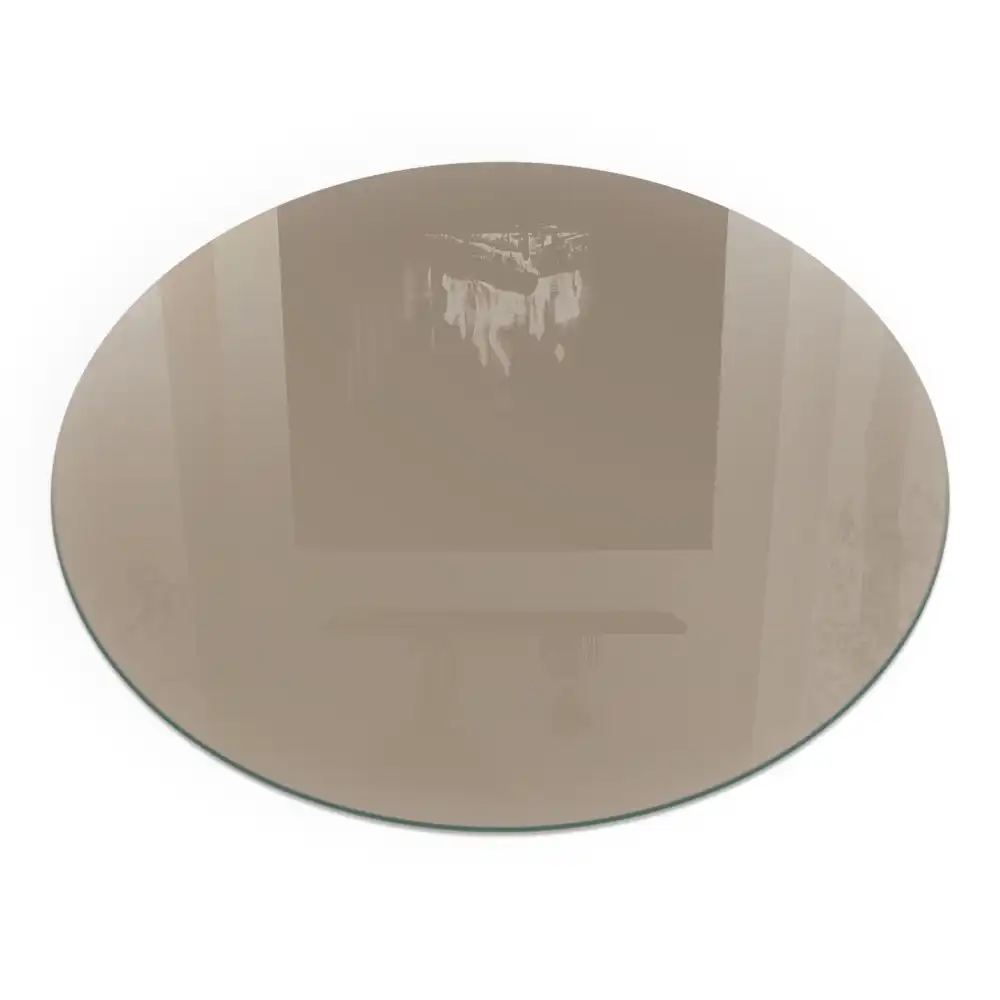 Plaque de sol ronde pour cheminée couleur brune