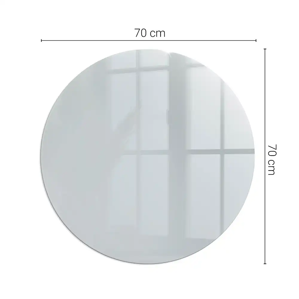 Plaque de sol ronde pour cheminée couleur grise