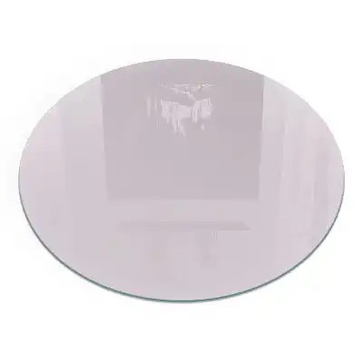 Plaque de sol ronde en verre pour cheminée violet clair